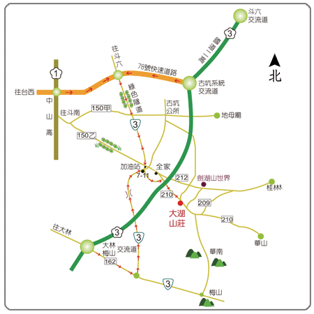 劍湖山民宿大湖山莊地圖